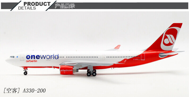 1:200 30CM JC WINGS Airberlin one world A330-200 Passenger Plane Diecast Model