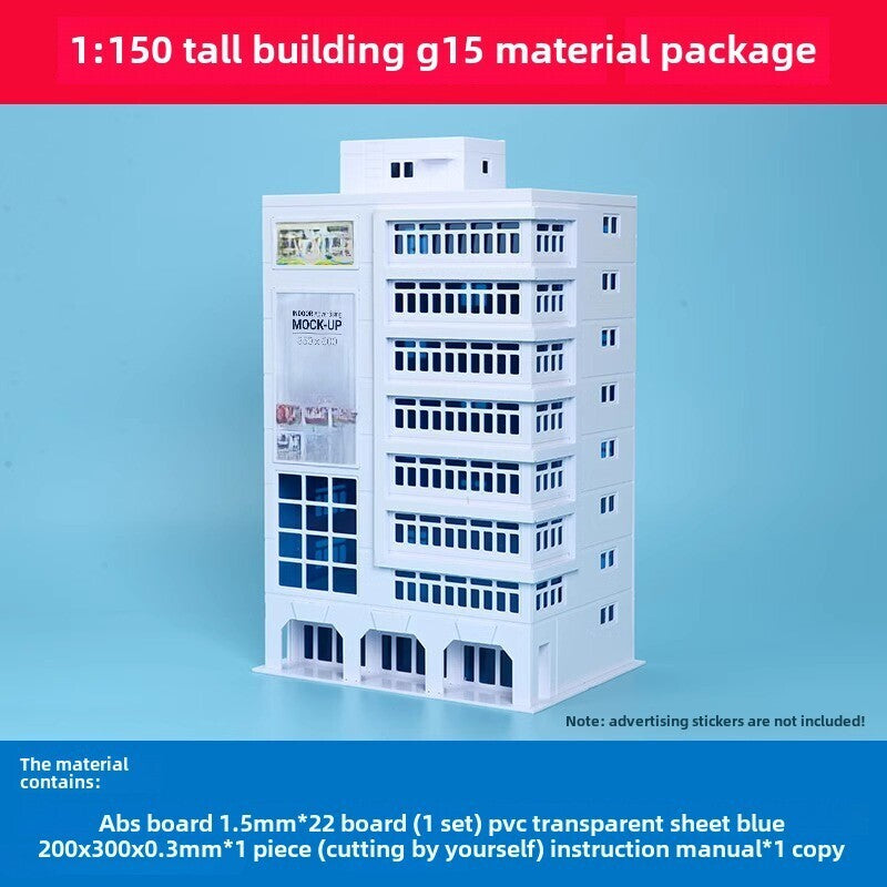 1/150 Building Model City Road Building DIY Scene Display Model Gifts