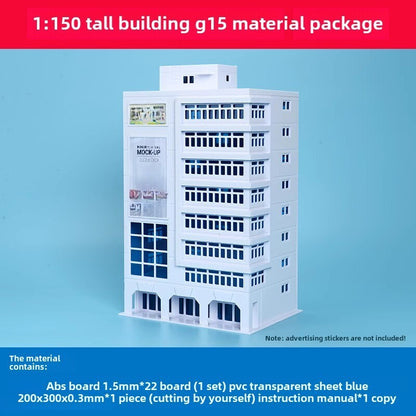 1/150 Building Model City Road Building DIY Scene Display Model Gifts