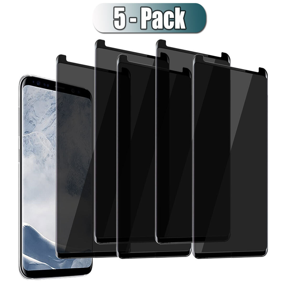 For Samsung Galaxy S8 / S8 Plus Glossy Privacy Tempered Glass Screen Protector