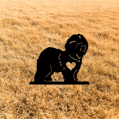 Vivid Beagle Garden Stake Iron Silhouette Metal Yard Sign Courtyard Art Garden