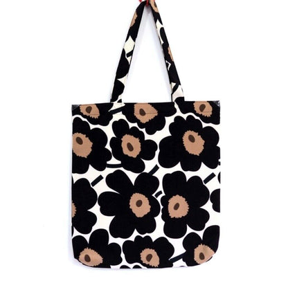 Fashion Colorful Marimekko Fabric Unikko Poppy Tote Bag, Shopping Bag For Her