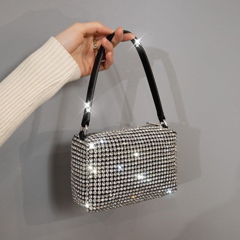 Evening Bag Purse Clutch Wedding Small Handbag Women Rhinestone Shoulder Bag 1PC