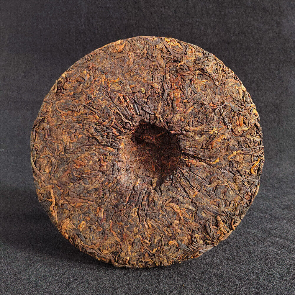 357g Yunnan Old Tree Cake Tea Aged Jujube Fragrance Puerh Ripe Tea Old Ripe Cake
