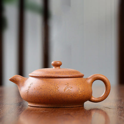 On Sales Marked Tea Pot Real Yixing Zisha High Temperature Duan Clay Kungfu Pot