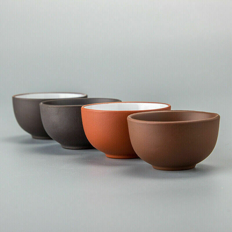 6pcs/lot Kungfu Tea Cup Puer Cups 25ml / 50ml Chinese Purple Clay Porcelain Cups