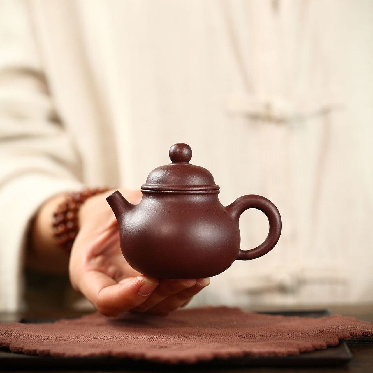 100ml Small Tea Pot Real Yixing Zisha Purple Clay Marked Kungfu Tea Pot Rongtian