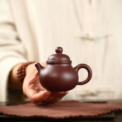 100ml Small Tea Pot Real Yixing Zisha Purple Clay Marked Kungfu Tea Pot Rongtian