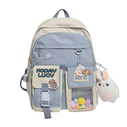 Women Cute Backpack School Bag College Cartoons Backpack Book Student 31*15*44CM