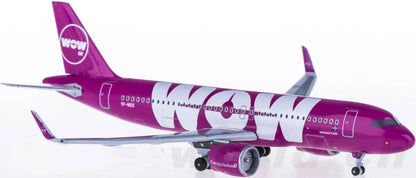 1:400 AeroClassics WOW Air AIRBUS A320neo Passenger Airplane Diecast Plane Model
