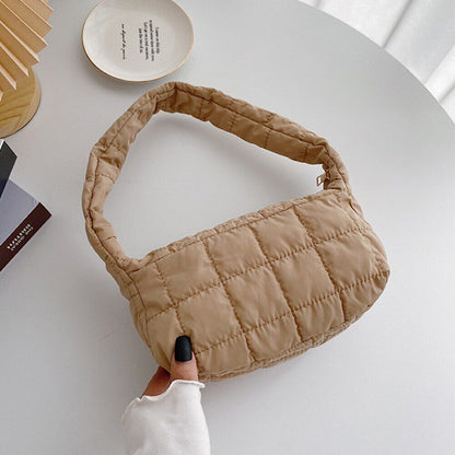 Pattern Shoulder Bag Cotton Handbag Women Tote Bags Padded Ladies Bag