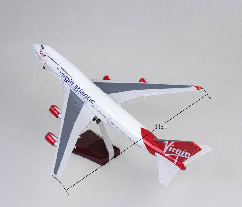 1:150 Airplane Model Virgin Atlantic Plane Model Aircraft Toy W/LED Collection