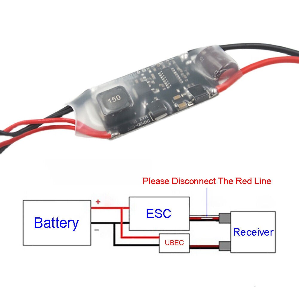 5V 5A UBEC Mini External BEC 2-12S Lipo DC-DC Converter Step Down Module