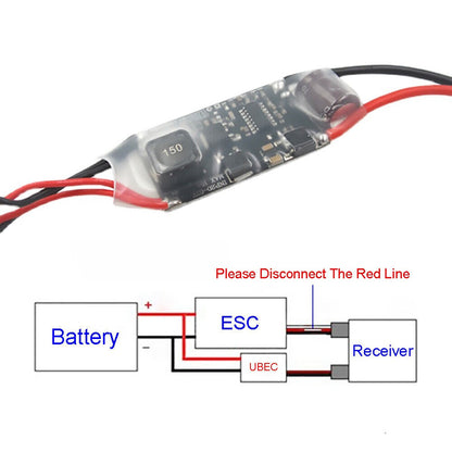 5V 5A UBEC Mini External BEC 2-12S Lipo DC-DC Converter Step Down Module