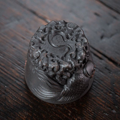 170ml Handmade Purple Sand Fish Tea Cup Tea Set Ceramic Single Cup Tea Cup