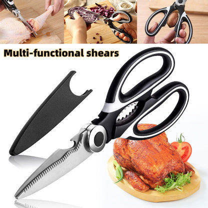 3xStainless Steel Kitchen Shears Heavy Duty Scissors for Meat Fish Chicken Bones