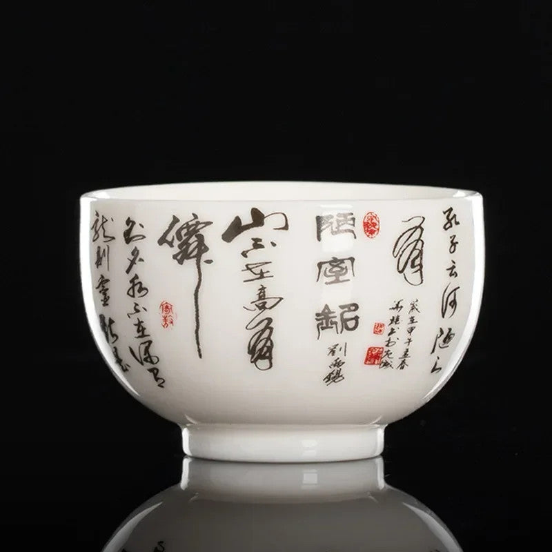 130ml Chinese Ceramic Teacup Handmade Master Cup Tea Bowl Meditation Cup Teaset