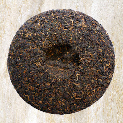 Small DRAGON PILLAR * 2018 Menghai TAETEA Dayi Tea Cake Pu-erh Ripe Puer 357g