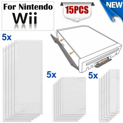 15Pcs Memory Card Door Slot Cover Replacement Lids for Nintendo Wii Game Console