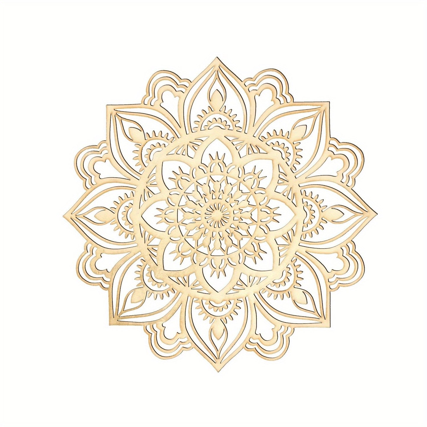 1pc Moroccan Indian Mandala Metal Wall Art - Boho Ethnic Decor for Living Room