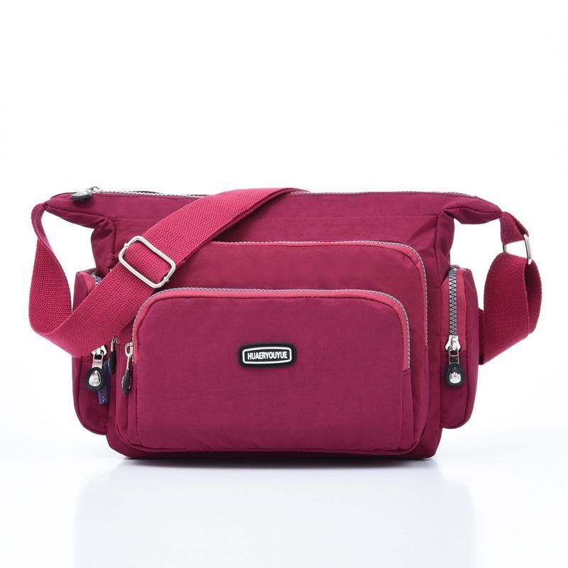 Waterproof Nylon Crossbody Bags Travel Message Bag Zipper Pack Shoulder Handbag