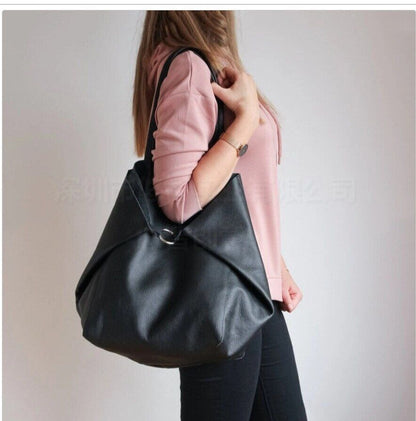 Leather Shouder Bags Handbag Laptop Tote Soft Bag Women Woman Wind Bag