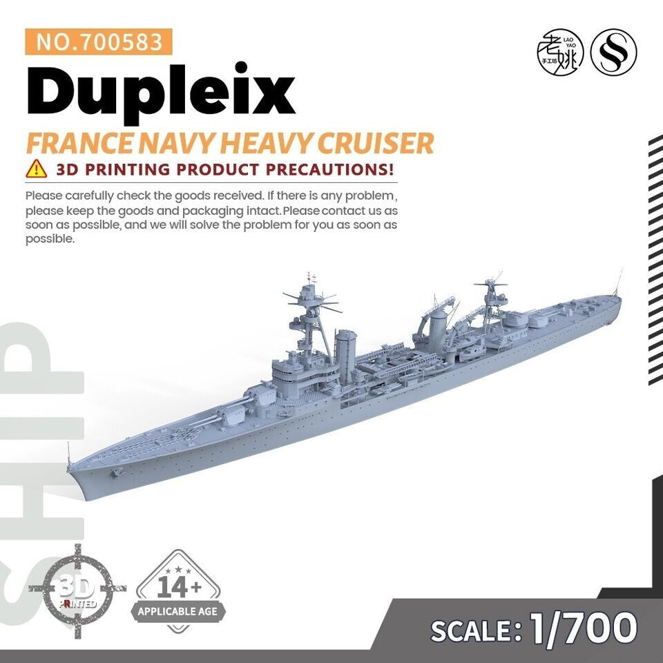 SSMODEL SSC700583 1/700 Military Model Kit France Navy Heavy cruiser Dupleix