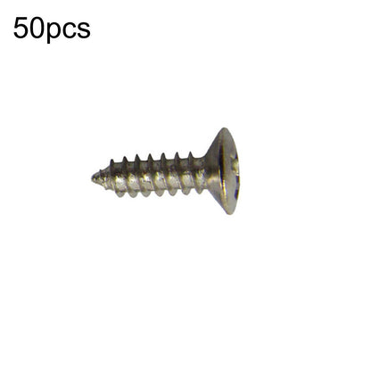 50Pcs/Set Silver Electric Guitar Bass Pickguard Screws For Fender Strat/Tele