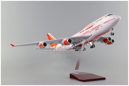 1:150 47CM AIR INDIA BOEING 747-400 Airplane Landing Gear Resin Aircraft Model