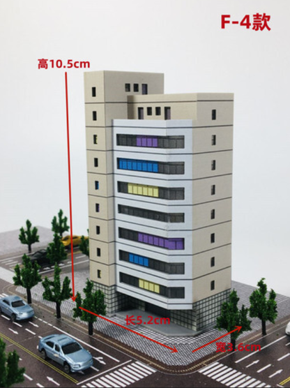 1:300 Building Model Street High-rise Building Railway House Scene Model