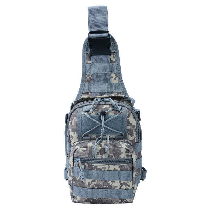Men Molle Pouch Tactical Chest Shoulder Sling Bag Bum Pack Cross Body Backpack