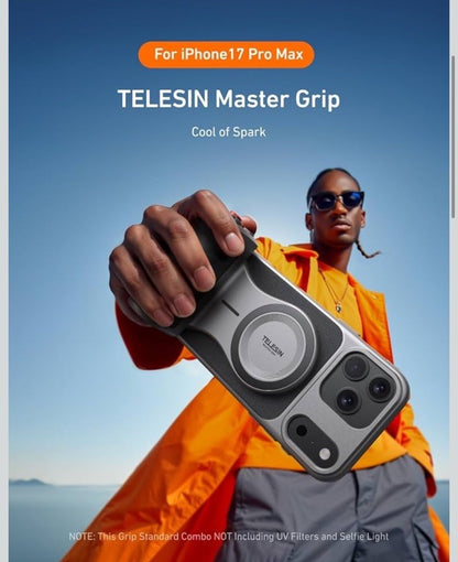 TELESIN Magnetic Master Grip Kit for iPhone 17 Pro Case And Grip Open Box SMALL