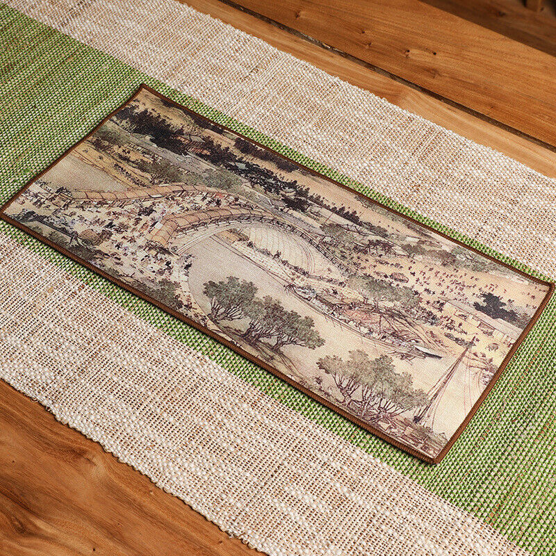 Chinese Painting Tea Table Absorbent Tea Cloth Kung Fu Rag Tea Towel Napkin