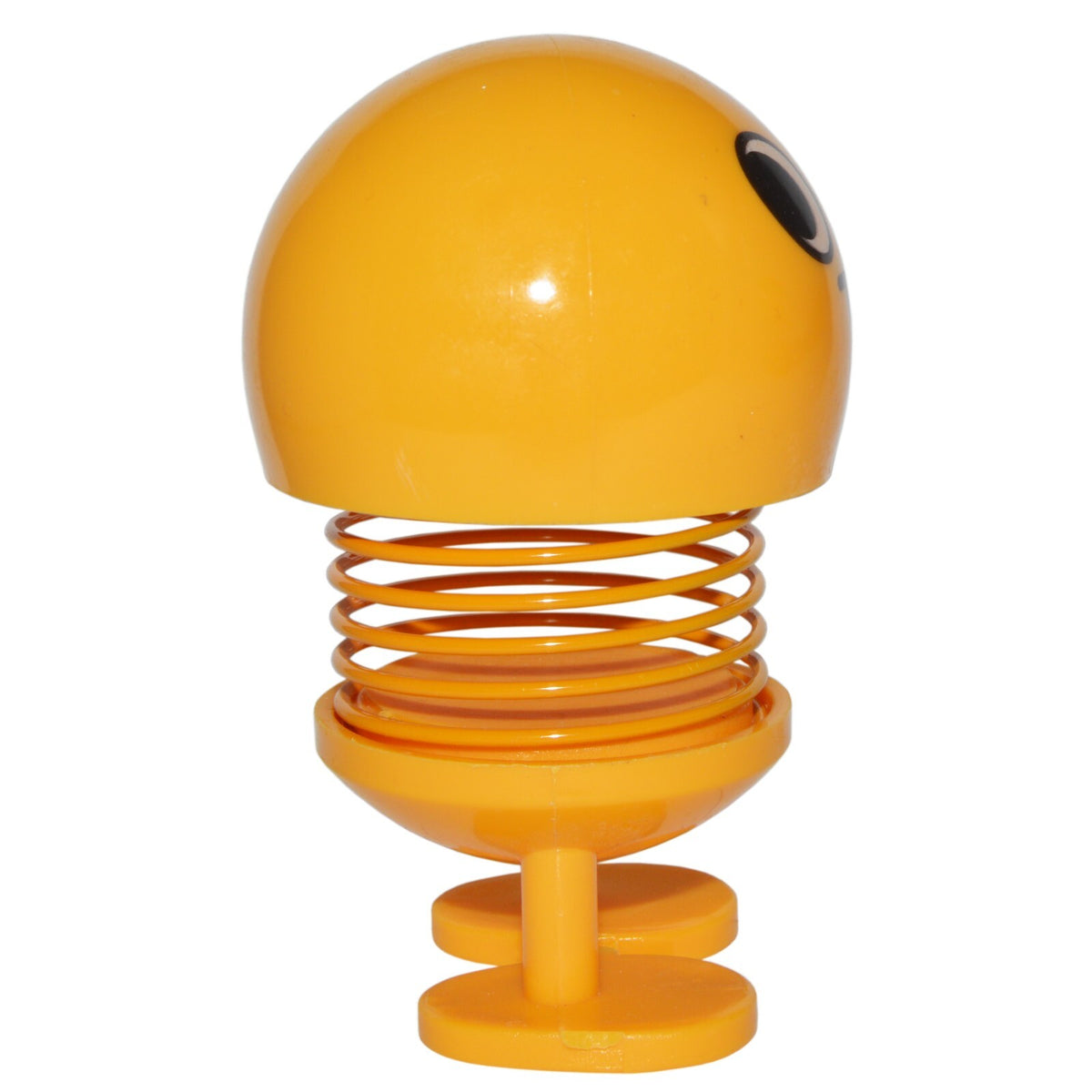 4-inch Smiley Face Bobblehead with Adhesive Feet for Mounting in Car, Cute Mini
