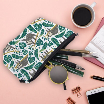 2 PCS Makeup Bag Animal Pattern Cosmetic Bag Set Women Combination Organizer Bag