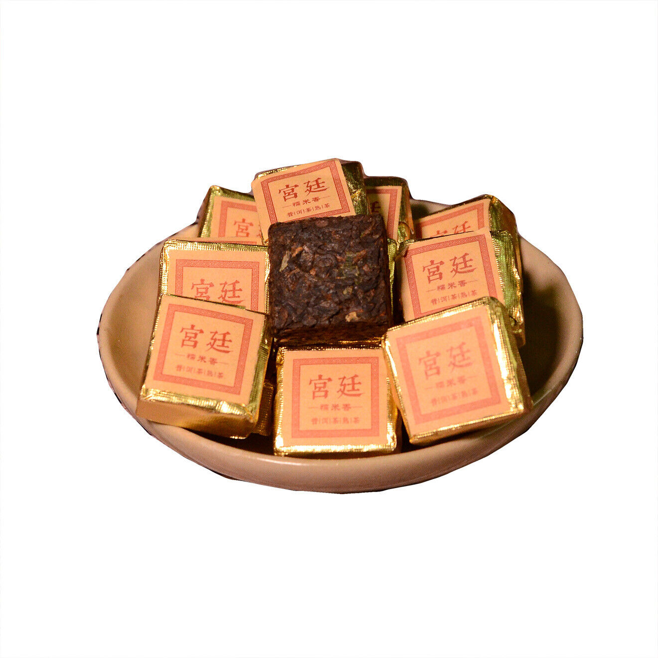 Yunnan Jindian small square brick black tea leaves glutinous fragrance brick tea