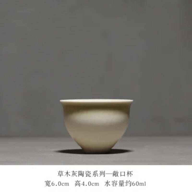 Plant Ash Ru Kiln Tea Cup Ceramics Mugs Tea Cups Kung Fu Tea Mug Ceramic Teaset