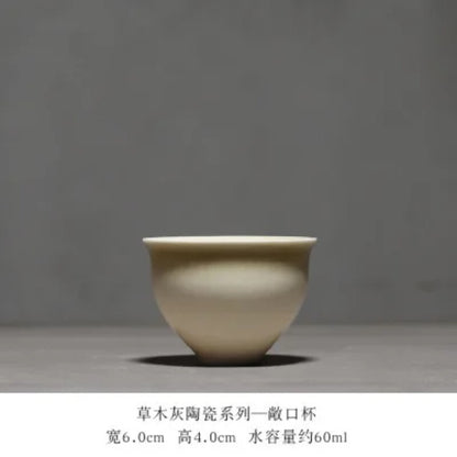 Plant Ash Ru Kiln Tea Cup Ceramics Mugs Tea Cups Kung Fu Tea Mug Ceramic Teaset