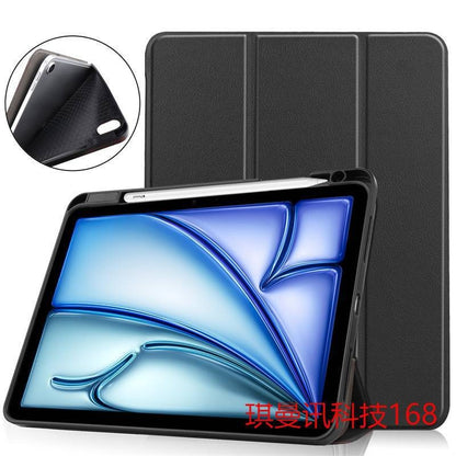 For 2025 iPad Air11 Slim Tri-Fold Folio Case 8-color protective cover PU case