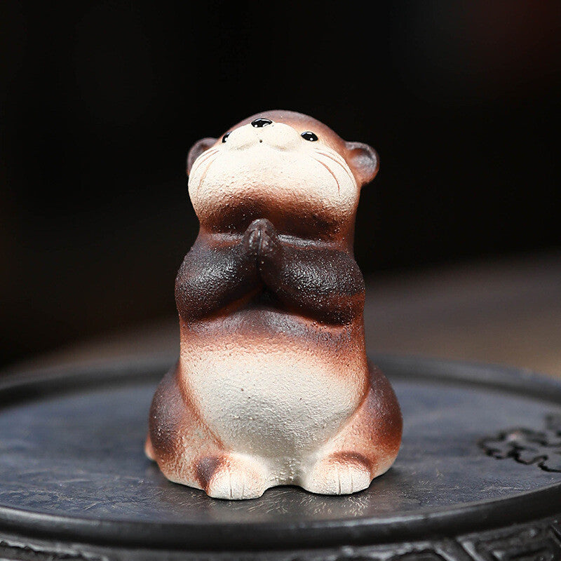Purple Sand Tea Pet Otter Decoration Animal Tea Set Decoration Tea Table Squirre