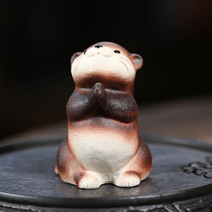 Purple Sand Tea Pet Otter Decoration Animal Tea Set Decoration Tea Table Squirre