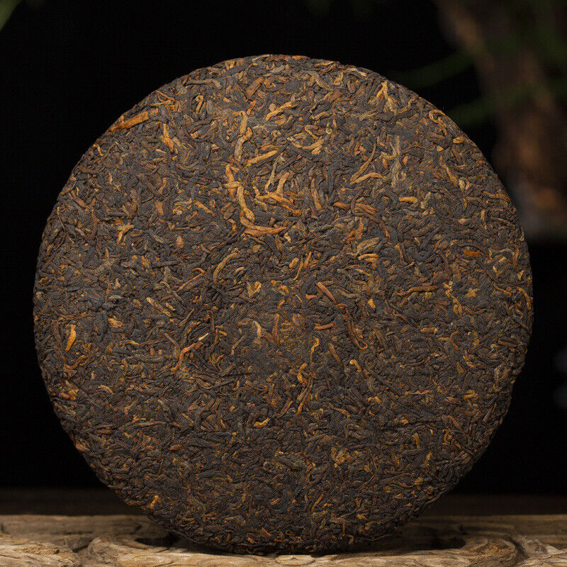 357g Yiwu Scrape Wind Zhai Puerh Tea Palace Material Puerh Ripe Tea Cake 12.59oz