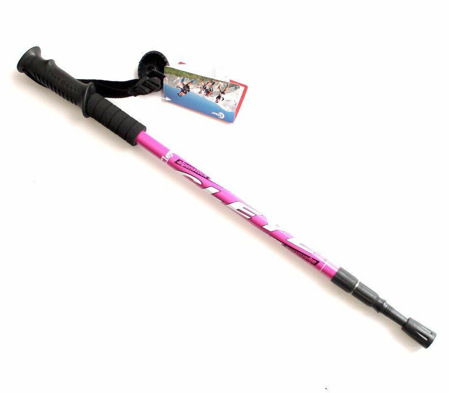 135CM Aluminum Walking Stick Hiking Telescopic Trekking Climbing Pole Canes Blue