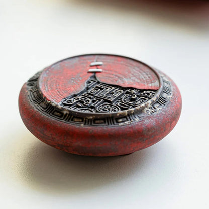 Old Rock Mud Teapot Cover Holder Tea Pet Kung Fu Tea 7.8cm Ceramic Tea Services