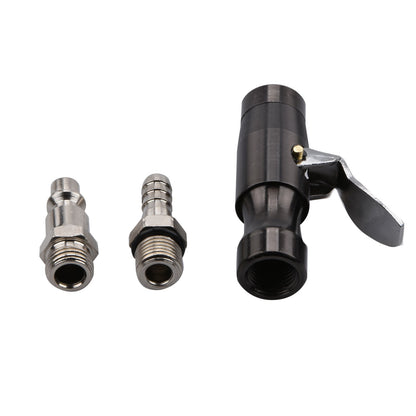 1Pc 200PSI Tire Inflator Lock-on Air Chuck 1/4inch Female NPT For Schrader Valve