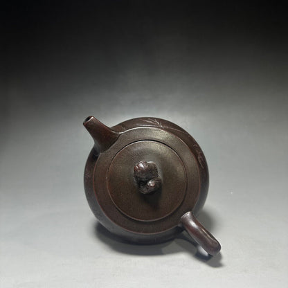 Chinese Yixing Zisha Clay Handmade Exquisite Teapot（狮圆 底款：瘦萍（顾景舟））