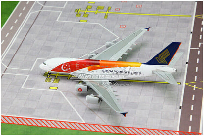 1:400 JC Wings SINGAPORE AIRLINES AIRBUS A380 Passenger Aircraft Diecast Model