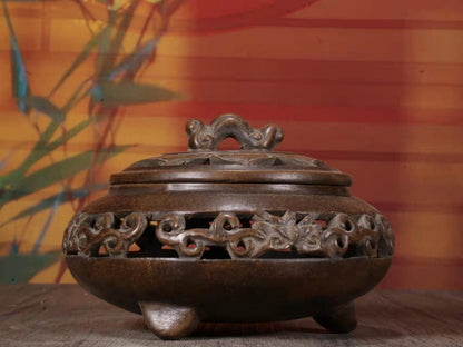 antique censer buddha incense holder burner chinese yixing purple clay zisha ART