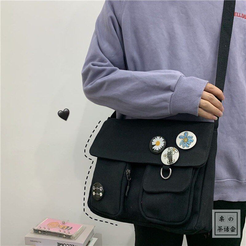Student Messenger Large Shoulder Bag Multifunctional School Outdoor Traveling