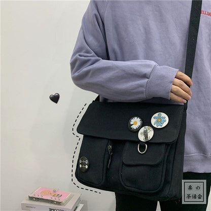 Student Messenger Large Shoulder Bag Multifunctional School Outdoor Traveling